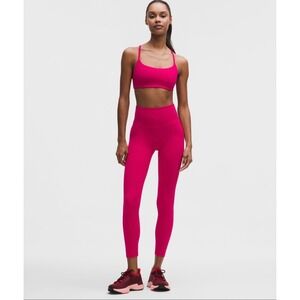 Lululemon Wunder Train pink high rise size 8 28"